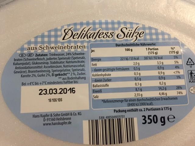Delikatess Sülze, aus Schweinebraten | Hochgeladen von: anutschka934