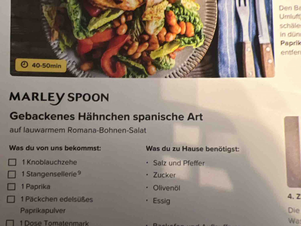 Marley Spoon Gebackenes Hähnchen spanische Art, Auf lauwarmen Ro | Hochgeladen von: mcgn