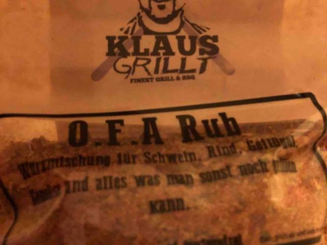 O.F.A Rub, Würzmischung für Schwein, Rind,  Geflügel und Ge von  | Hochgeladen von: slotti