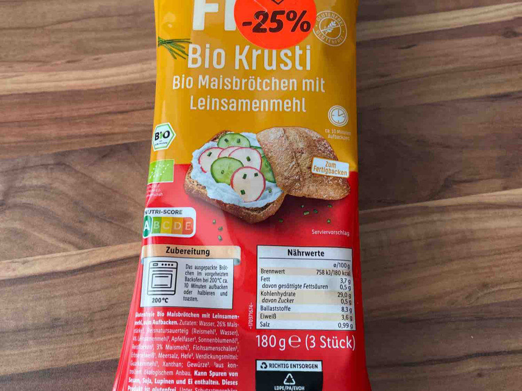 GLUTENFREI BIO KRUSTI BIO MAISBRÖTCHEN MIT LEINSAMENMEHL von Bac | Hochgeladen von: Bachi130576