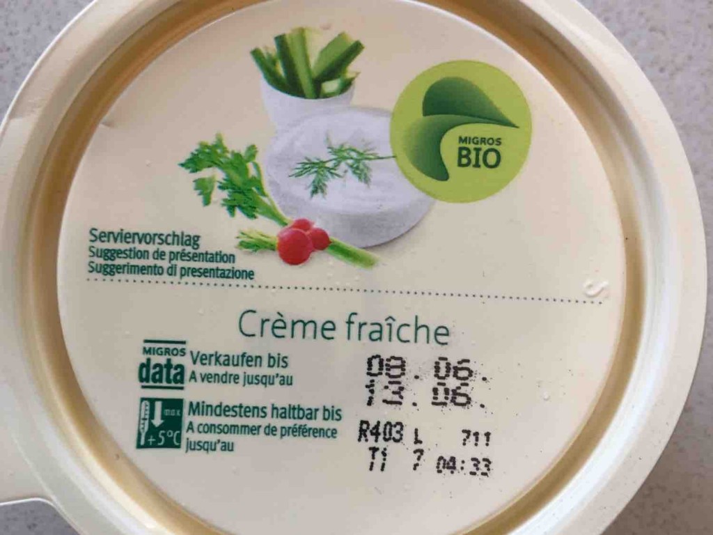 Crème fraîche Bio Sauerrahm, Bio Sauerrahm Migros,  | Hochgeladen von: Lisa64