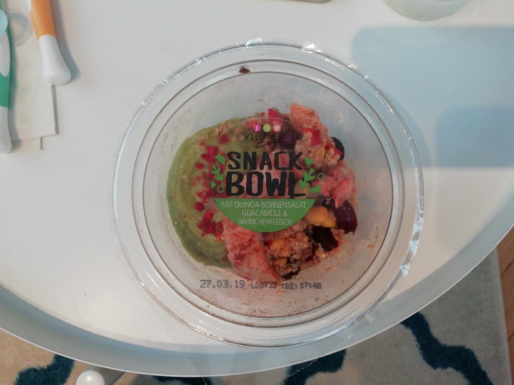 Snack Bowl LIDL, Mit Quinoa Bohnen Salat Guacamole & Hähnche | Hochgeladen von: DominikSkj