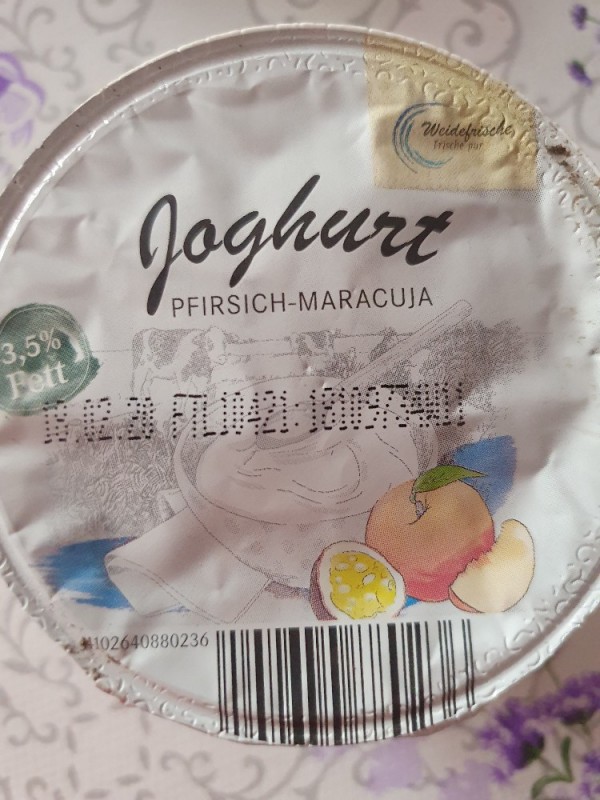 joghurt pfirsisch-Maracuja, 3,5g Fett von martinstarke481 | Hochgeladen von: martinstarke481
