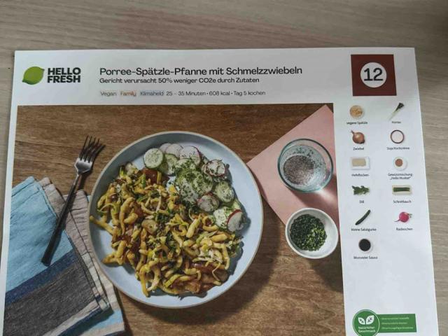 Porree-Spätzle-Pfanne mit Schmelzzwiebeln, vegan von puppydogg2 | Hochgeladen von: puppydogg2