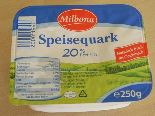 Speisequark 20 % Fett i. Tr. | Hochgeladen von: Teecreme