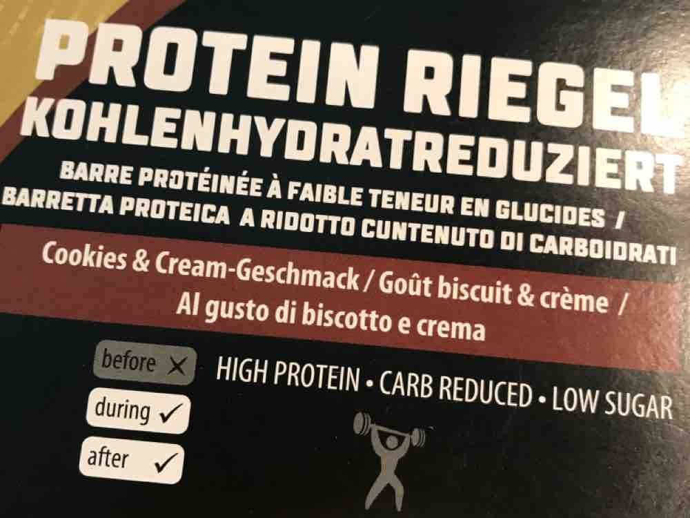 Protein Riegel Kohlenhydratreduziert, Cookies & Cream von sa | Hochgeladen von: sabbetwal