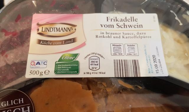 Frikadelle vom Schwein, mit Rotkohl und Kartoffelpüree von walke | Hochgeladen von: walker59