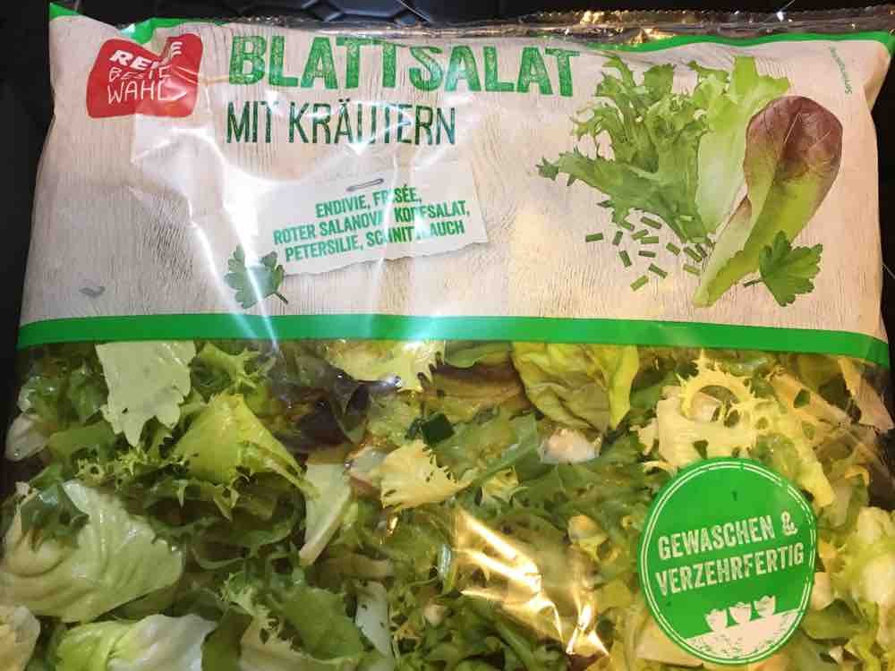 Rewe Beste Wahl Blattsalat Mit Krautern Mischsalat Gewaschen Und Verzehrfertig Kalorien Neue Produkte Fddb