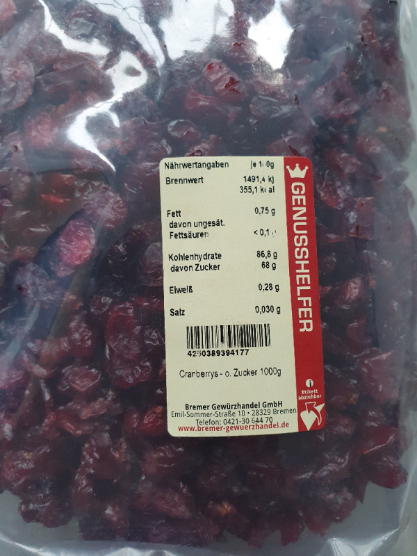 Cranberrys ohne Zuckerzusatz von Nini53 | Hochgeladen von: Nini53
