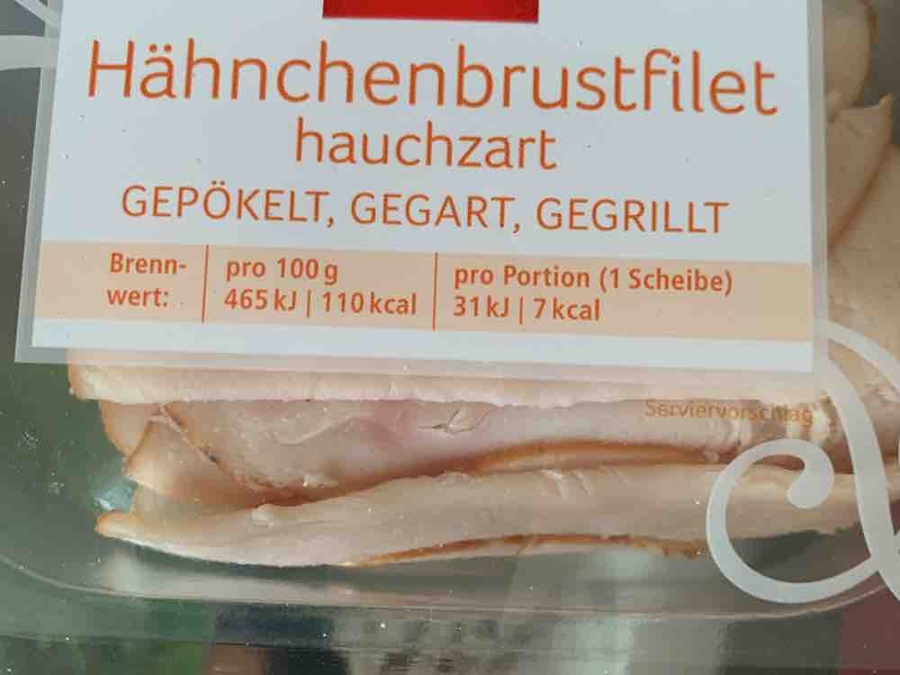 Rewe Beste Wahl, Hähnchenbrust hauchzart, gepökelt, gegart, gegrillt ...