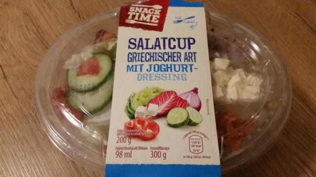 salatcup griechischer Salat, mit Joguhurt Dressing | Hochgeladen von: huhn2