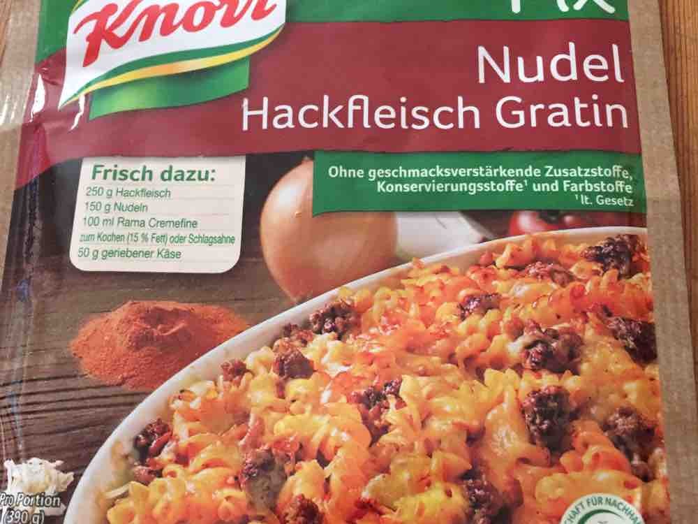 Knorr, Nudel-Hackfleisch-Gratin, zubereitet Kalorien - Sonstiges - Fddb