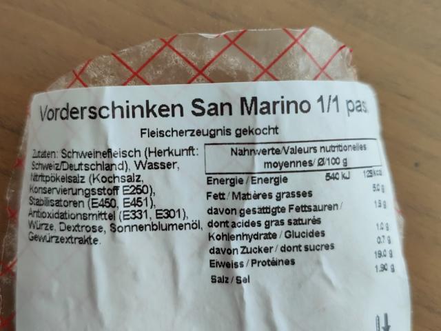 Vorderschinken San Marino, ohne Schwarte von MYTR | Hochgeladen von: MYTR Vorderschinken San Marino, ohne Schwarte von MYTR | Hochgeladen von: MYTR