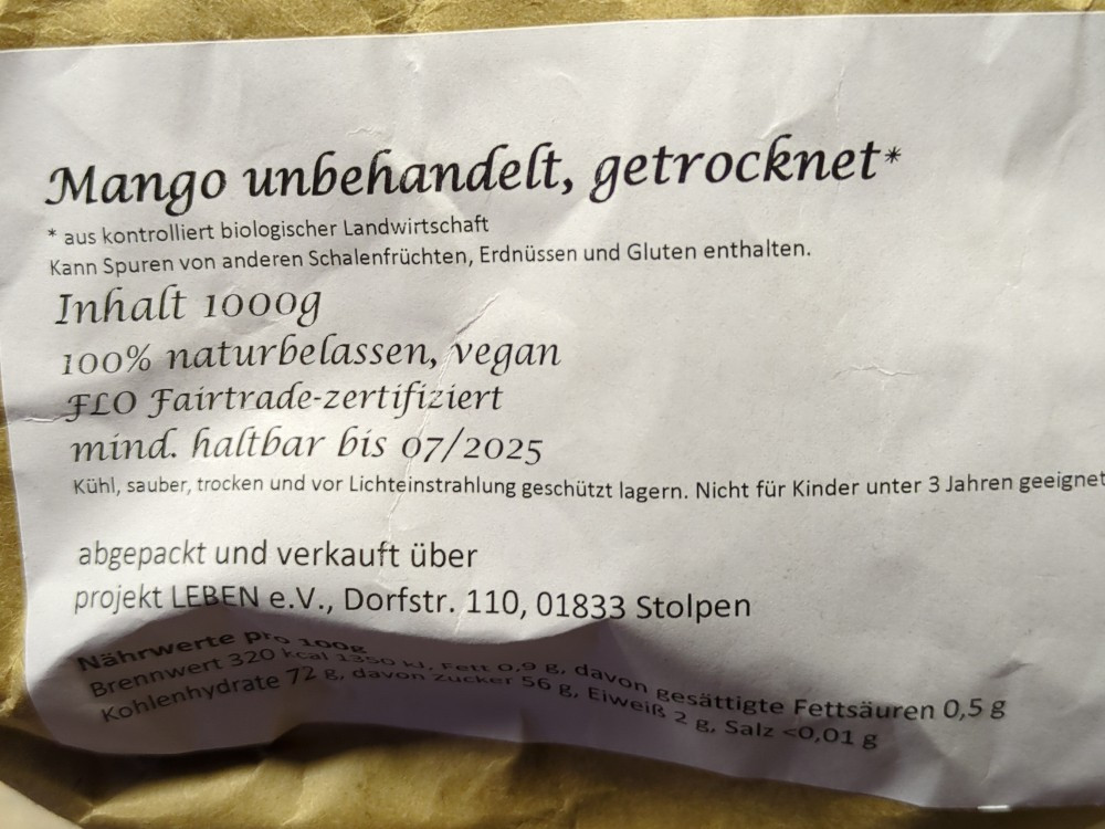 Bio Mango unbehandelt, getrocknet von Mirjam220971 | Hochgeladen von: Mirjam220971