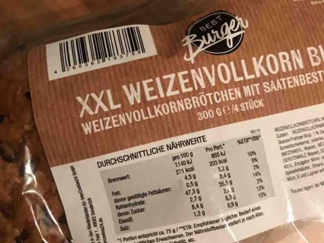 XXL Weizenvollkorn Buns, Weizenvollkornbrötchen mit Saatenbestre | Hochgeladen von: micha870297