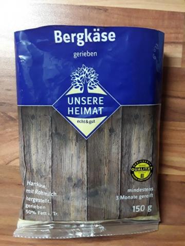 Bergkäse gerieben, Hartkäse mit Rohmilch, 50% Fett i. Tr. von Ma | Hochgeladen von: Manu214