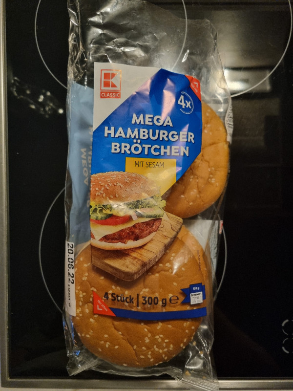 K-Classic, Mega Hamburger Brötchen, Mit Sesam Kalorien - Neue Produkte ...