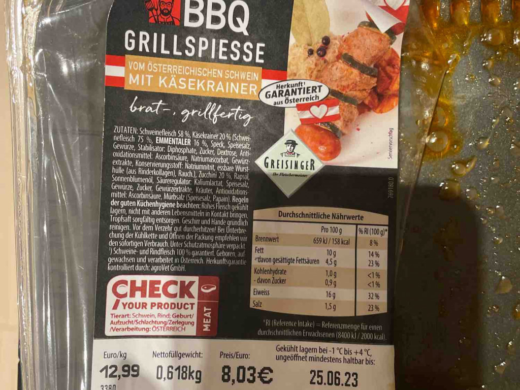 Grillspieße vom Schwein mit Käsekrainer von Michibisi | Hochgeladen von: Michibisi