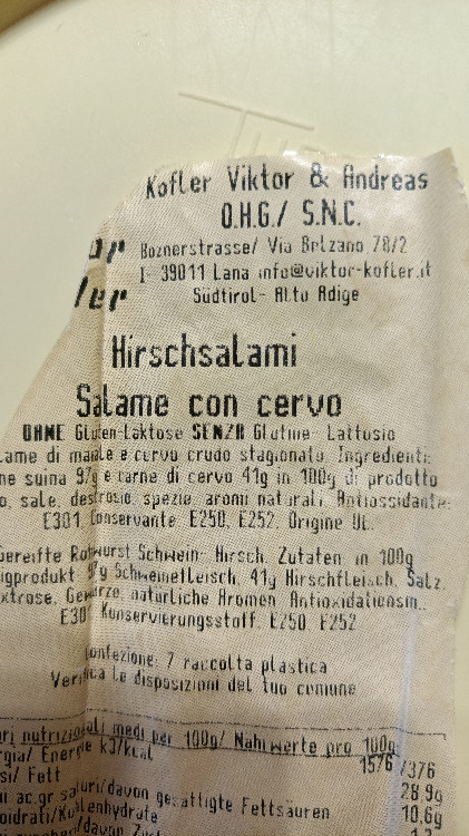 Hirschsalami, Salame con cervo von haraldhi | Hochgeladen von: haraldhi