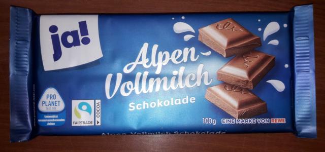 Ja Alpen-Vollmilch Schokolade | Hochgeladen von: Siope