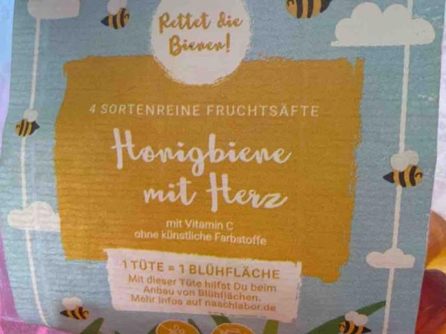 Honigbiene mit Herz, Fruchtgummi mit 20% Fruchtsaft von Krake | Hochgeladen von: Krake