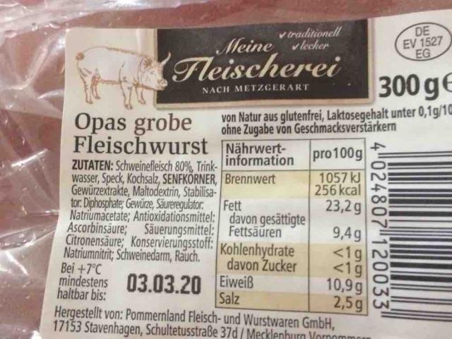 Opas grobe Fleischwurst , ohne Geschmacksverstärker von hollus | Hochgeladen von: hollus