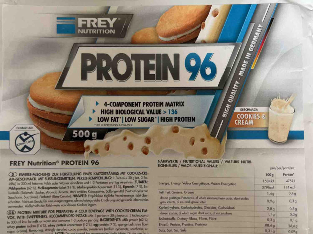 Protein 96  Cookies & Cream von timbeyer | Hochgeladen von: timbeyer