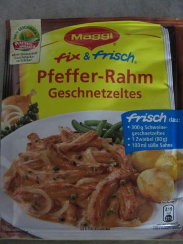 Maggi fix und frisch, Pfeffer-Rahm Geschnetzeltes | Hochgeladen von: marina5376