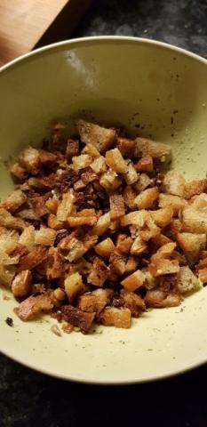 Geröstete Brotwürfel, Kräuter-Knoblauch von moggele | Hochgeladen von: moggele
