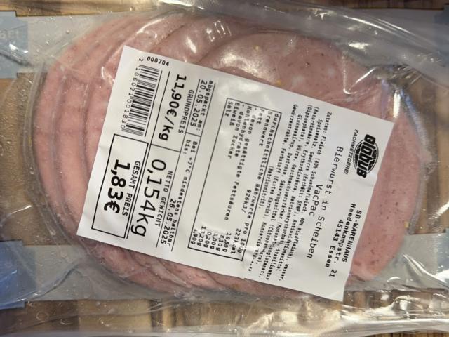 Globus Bierwurst in Scheiben, VacPac von MaximilianPietsch | Hochgeladen von: MaximilianPietsch