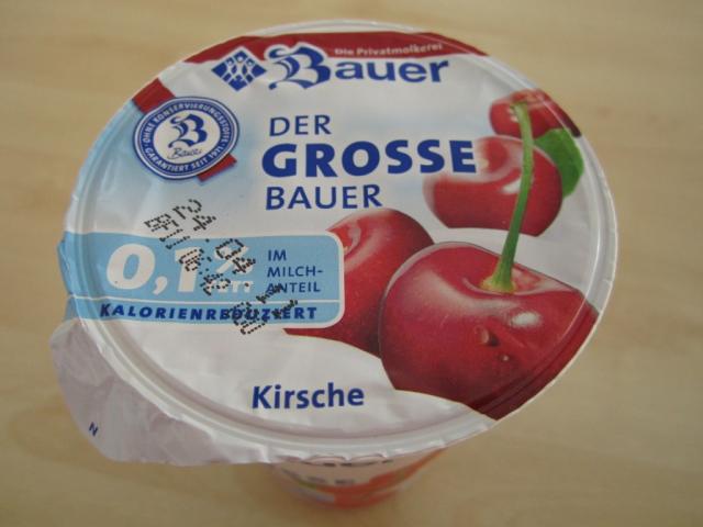 Der grosse Bauer 0,1% Fett Kirsche, Kirsche-Fruchtjoghurt | Hochgeladen von: Teecreme