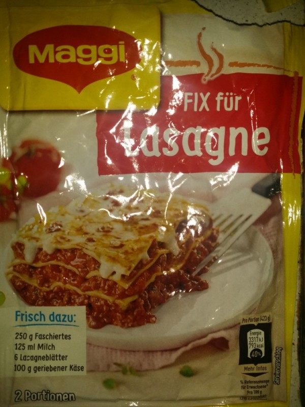 Fix für Lasagne (Trockenprodukt) von heroiceraser | Hochgeladen von: heroiceraser