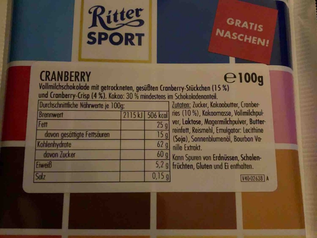 Ritter Sport Cranberry von angiedrozd106 | Hochgeladen von: angiedrozd106