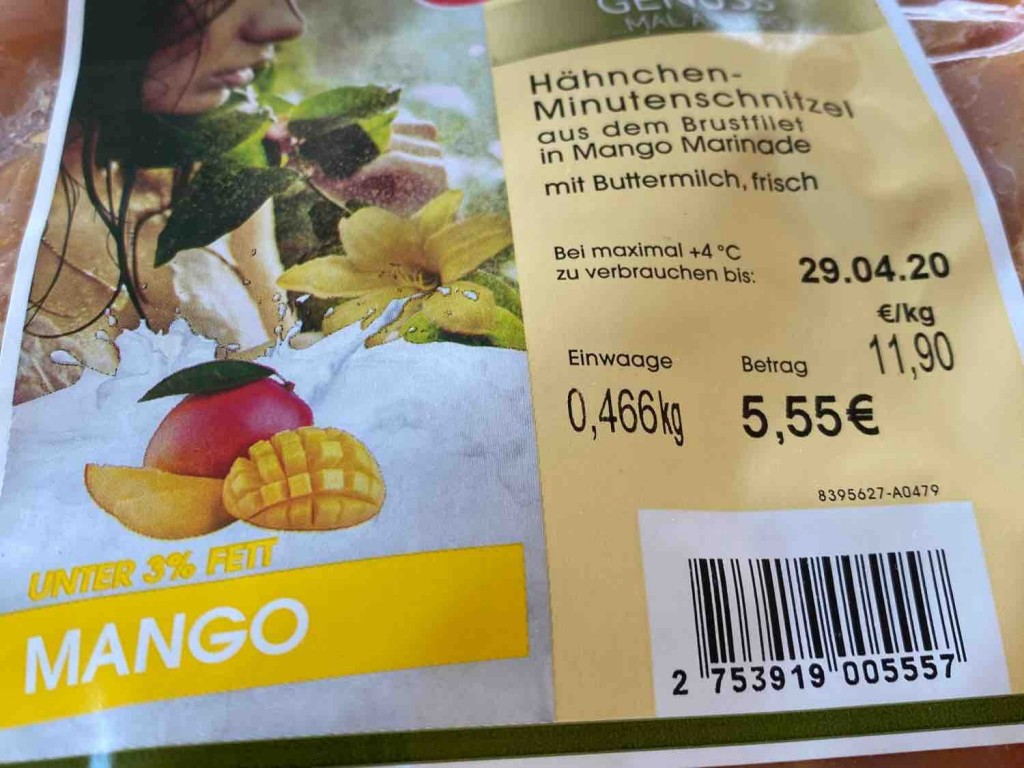 Hähnchen Minuten Schnitzel Mango Marinade mit Buttermilch frisch | Hochgeladen von: Mangoo