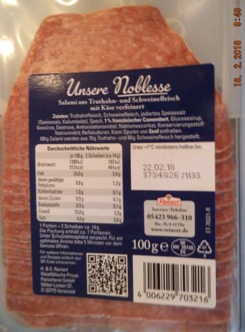 Noblesse Salami aus Truthan- und Schweinefleisch mit Käse ve | Hochgeladen von: Maik3005