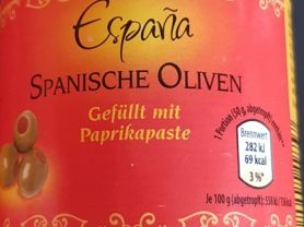 Espana Spanische Oliven, gefüllt mit Paprikapaste | Hochgeladen von: Makra24