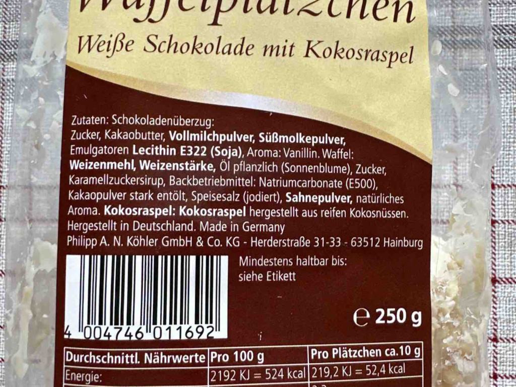 Waffelplätzchen, Weiße Schokolade mit Kokosraspeln von Fio | Hochgeladen von: Fio