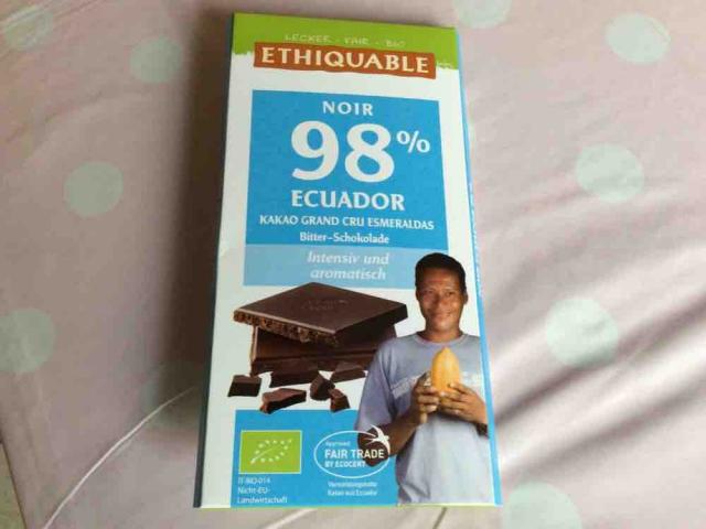 Noir 98% Ecuador, Bitter-Schokolade von Liliane1409 | Hochgeladen von: Liliane1409