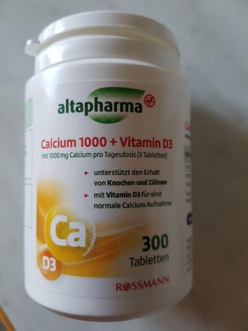 Calcium 1000 + Vitamin D3 altapharma, korrekte Nährstoffe/Nährwe | Hochgeladen von: stummelchen