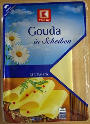 Gouda, 48% Fett i. Tr., in Scheiben | Uploaded by: Graphologe