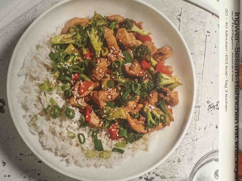 HelloFresh Ingwer Sesam Hähnchen mit Gemüse und Jasminreis von A | Hochgeladen von: AlbertRu