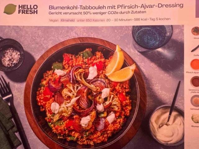 Blumenkohl-Tabbouleh mit Pfirsisch-Aijvar-Dressing Hello  Fresh  | Hochgeladen von: baluka