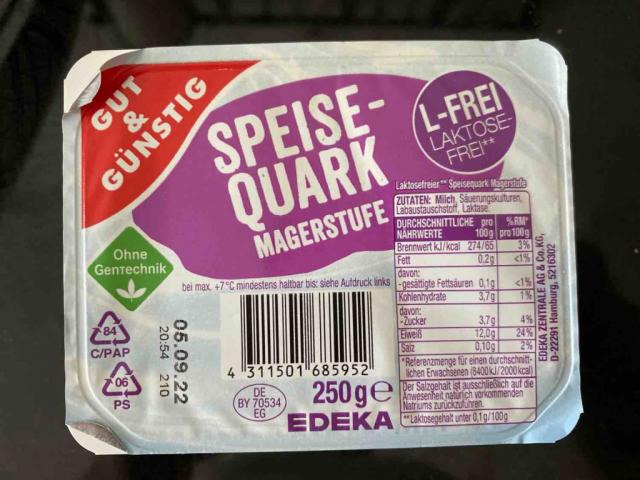 Speisequark Magerstufe, Edeka, Laktose frei by mkhrk | Hochgeladen von: mkhrk