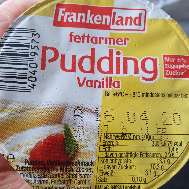 Frankenland, Vanilla-Pudding, Vanille Kalorien - Joghurt - Fddb