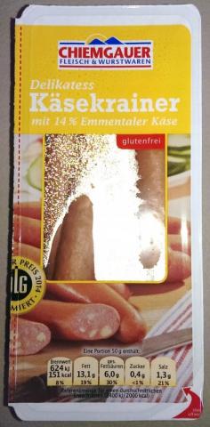 Delikatess Käsekrainer, mit Emmentaler | Hochgeladen von: mmtarget