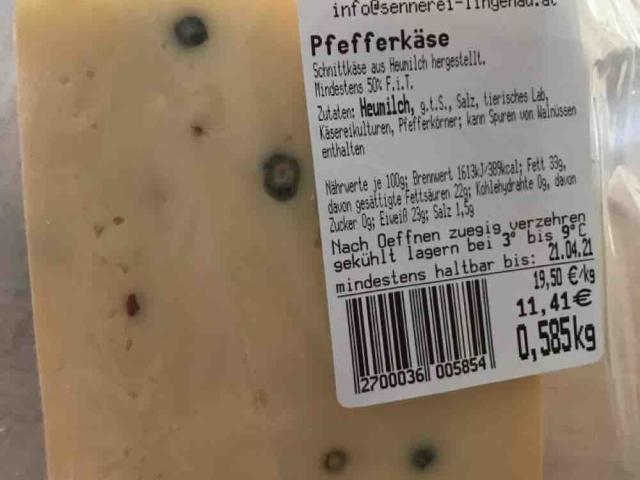 Pfefferkäse, Schnittkäse aus Heumilcj von petpit | Hochgeladen von: petpit