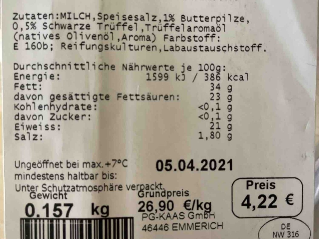 Trüffelkäse, 55% Fett von christelhh | Hochgeladen von: christelhh