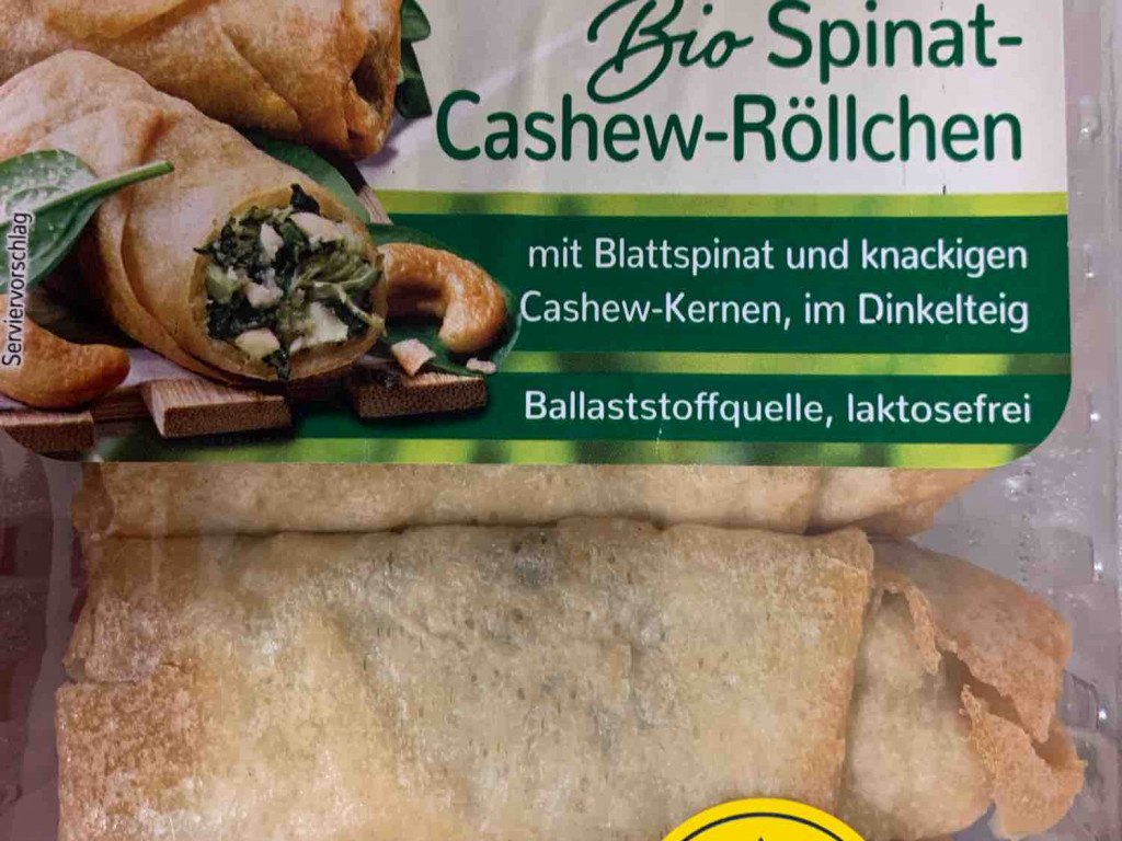 Bio Spinat-Cashew-Röllchen, mit Blattspinat und Cashewkernen, im | Hochgeladen von: aleiner