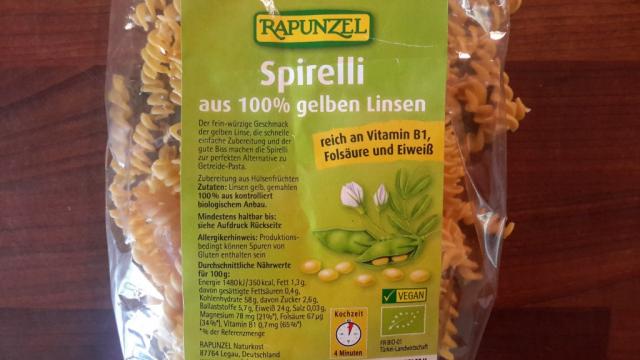 Spirelli aus 100% gelben Linsen | Hochgeladen von: subtrahine