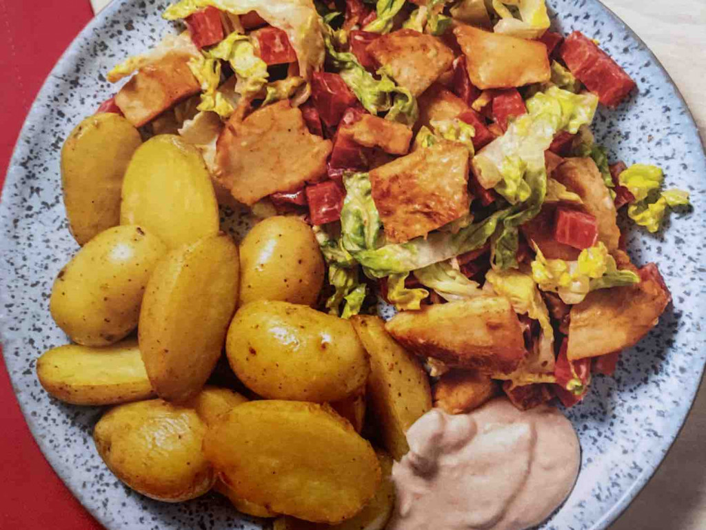 Thousand Island Salad  mit  veganen Filetstücken von Swimmi | Hochgeladen von: Swimmi